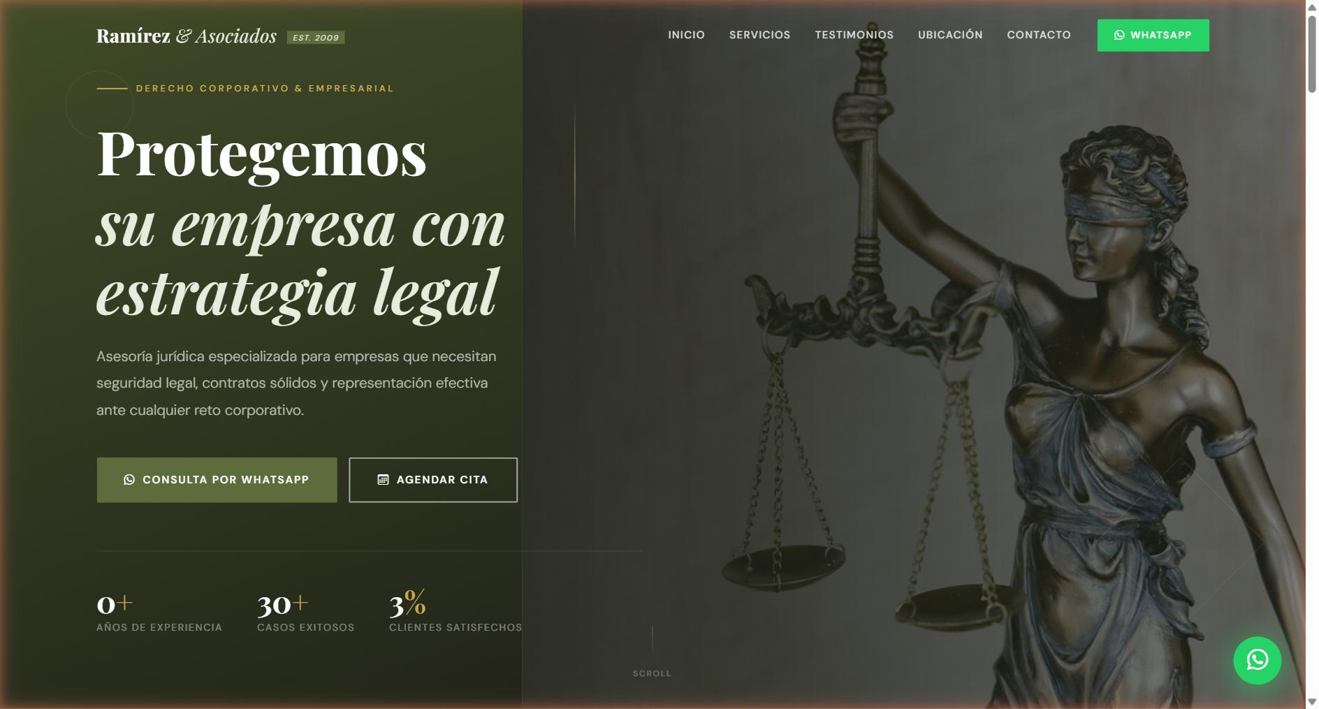 Ramirez & Associates — Law firm website with practice areas, attorney profiles, and appointment scheduling system.