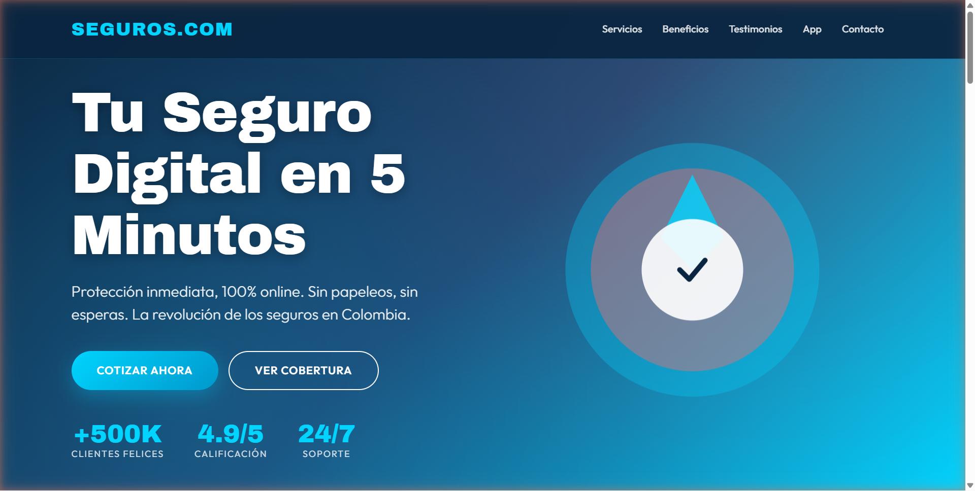 Seguros.com — Insurance platform with instant quotes, coverage comparison, and online checkout in minutes.